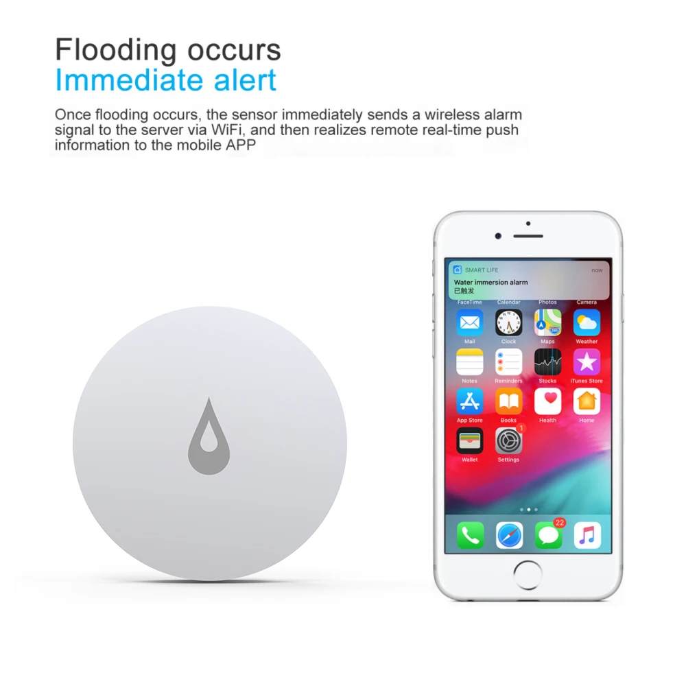 Meian ZigBee 3.0 Flood Water Immersion Leakage Leak Detector Linkage Security Alarm Sensor Overflow Alert Waterproof Smart Home