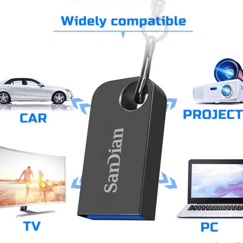 USB 3.0 Flash Drive Pendrive, Memory Stick, Pen Drive, Mini Disco para Desktops, PC, 512GB, 256GB, 128GB, 1TB, 2TB, 3. 0