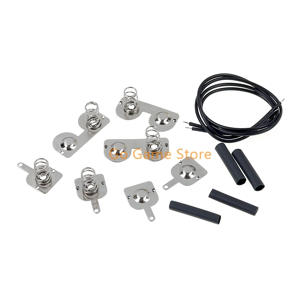 20sets Battery Spring Set For SEGA Game Gear Positive Negative Conversion Spring Contact For Sega GG Heat Shrink Tubing Wire