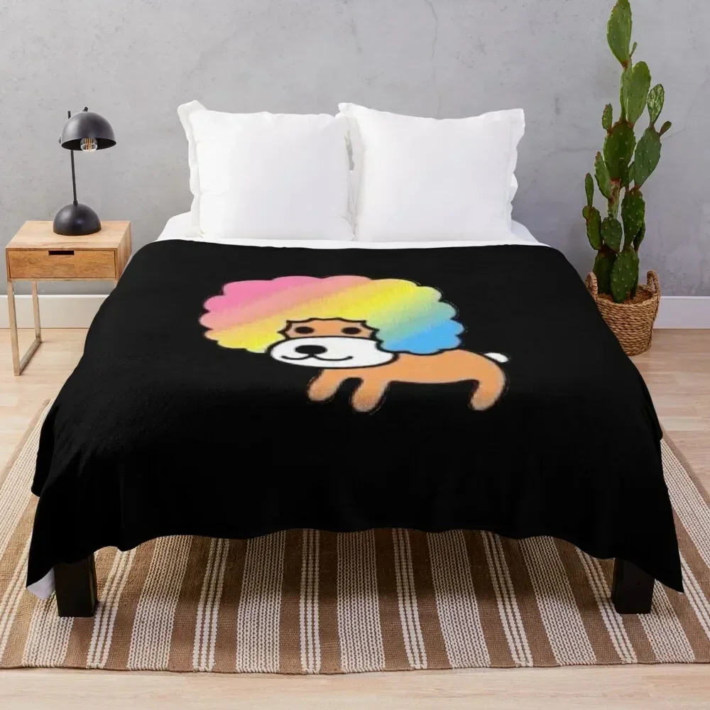 

Afro Ken Inspired Graphic Throw Blanket Picnic funny gift Vintage Designers Blankets