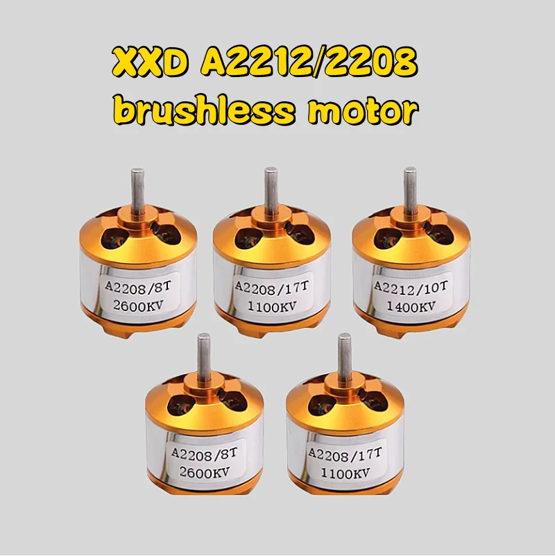Xin Xida A2208/2212 Brushless Motor 1000KV/1400KV/2450KV Brushless Fixed-Wing Motor for Model Airplane FPV