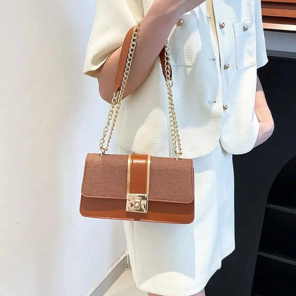 

Simple Light Luxury Textured PU Crossbody Bag INS Trendy Exquisite Underarm Bag Elegant Casual Portable Handbags Travel