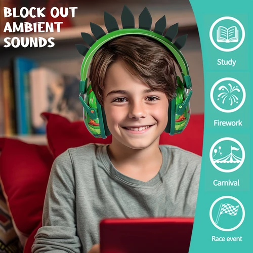 Imagen 2 del producto Protectores auditivos de seguridad para niños pequeños, auriculares cancelación de ruido,ajustables con abafador de ruidos para autismo,audifonos para niños,abafador autismo ruido,Navidad regalos para niñas