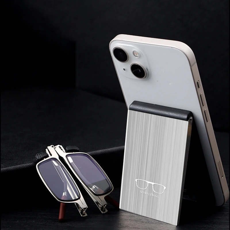 نظارات قراءة قابلة للطي ومحمولة عالية الوضوح للجنسين ومضادة للضوء الأزرق ومقاومة للتعب