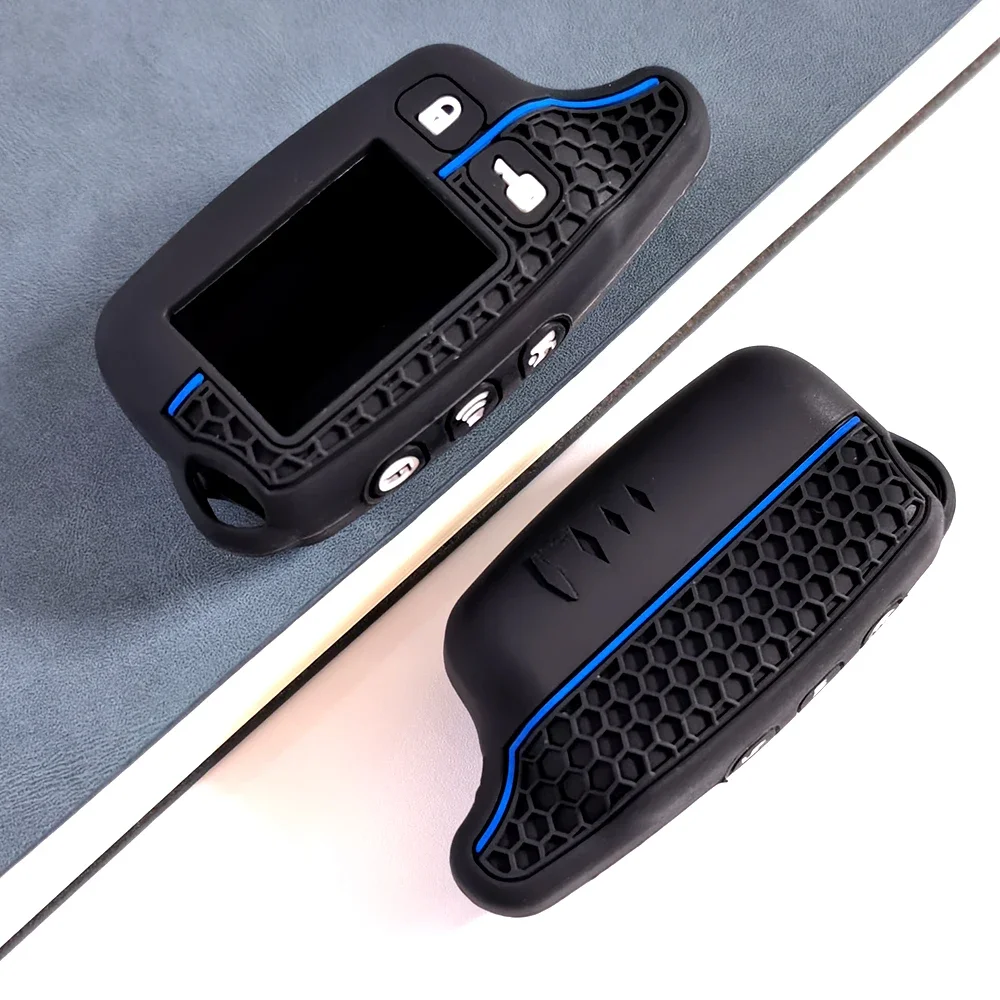 Hot Sales New Silicone Key Case For Tomahawk TW9010 TW9020/TW4000/TW701 LCD Remote Keychain Fob Cover Two Way Car Alarm System