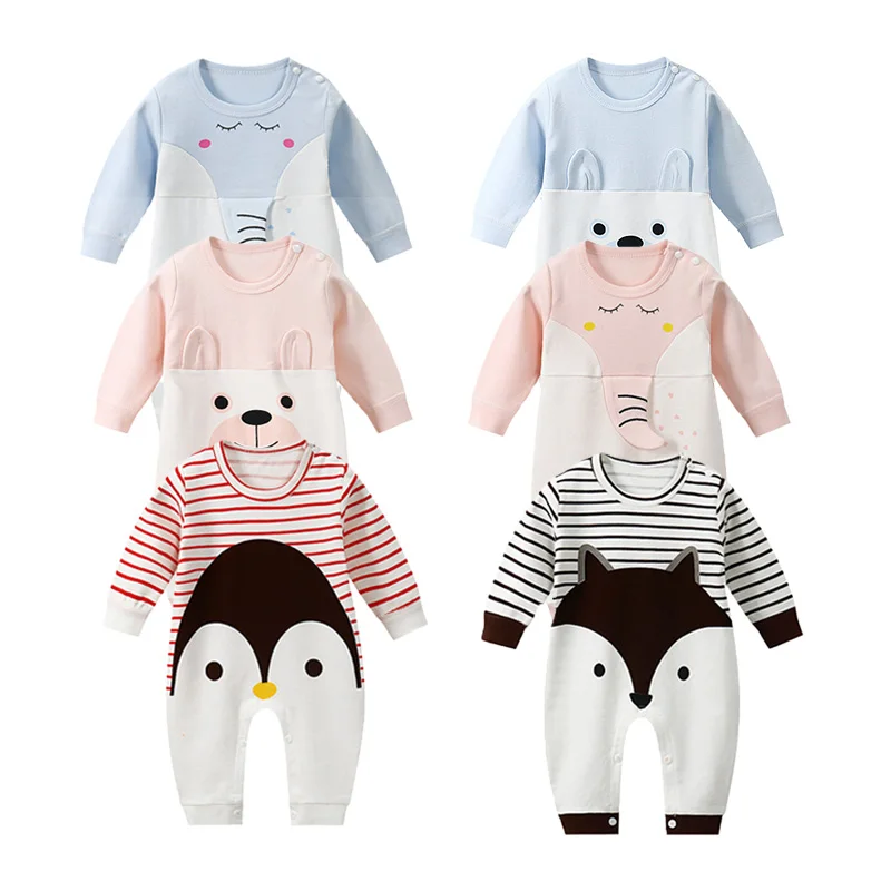 Baby Clothes  Newborn Baby Romper Infant Baby Boys Girls Long Sleeve Cartoon Bear Rompers Jumpsuit Clothes WUDIMIQI