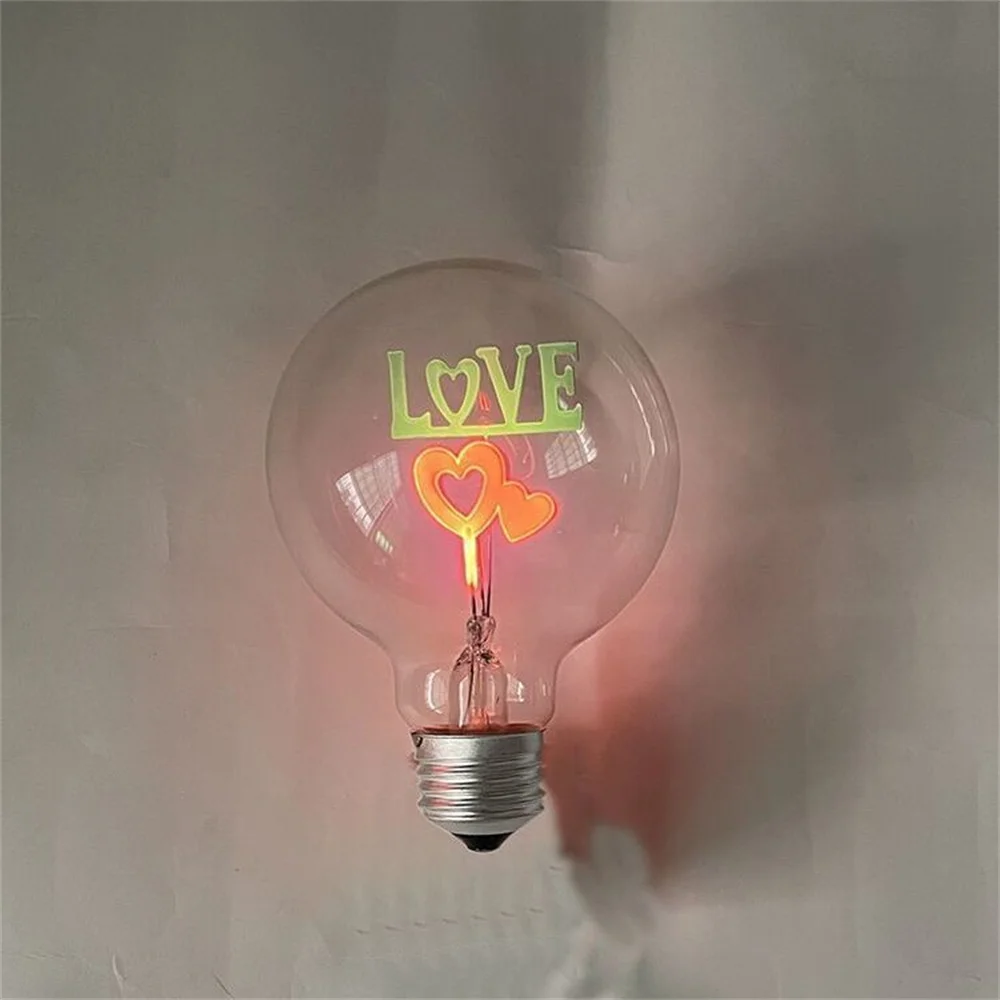 Creative Light Bulb, Antique Vintage Style Light Bulb, G80 Size, E27 Base, Artistic Gift Christmas Decoration Ambience Light