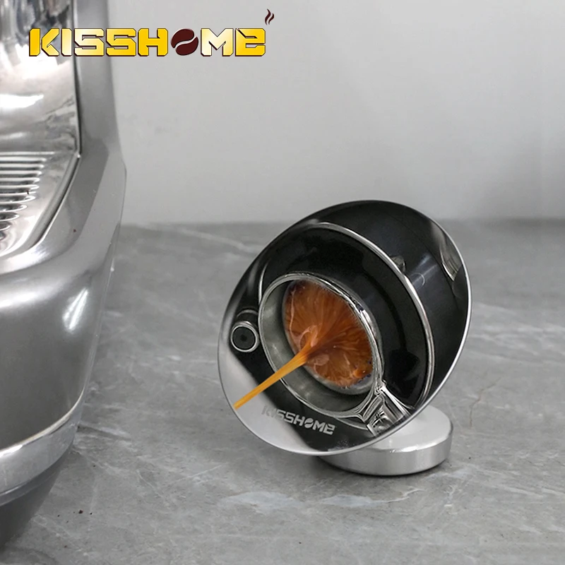 กระจกยิงเอสเปรสโซทำจากสแตนเลสอุปกรณ์เสริมสำหรับการสังเกตอัตราการไหลตัวยึดแม่เหล็กสำหรับกาแฟ