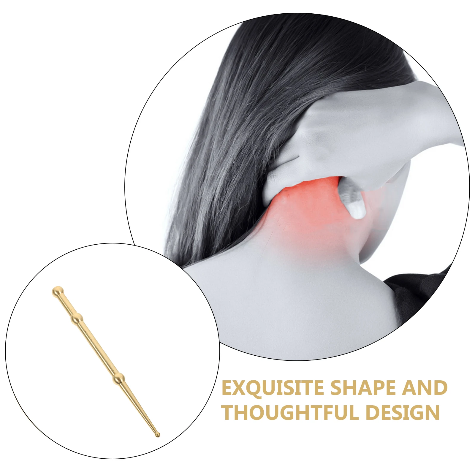 

Sticking Rod Foot Press Massage Neck and Shoulder Deep Tissue Massager Tool Mini Small Storage Travel