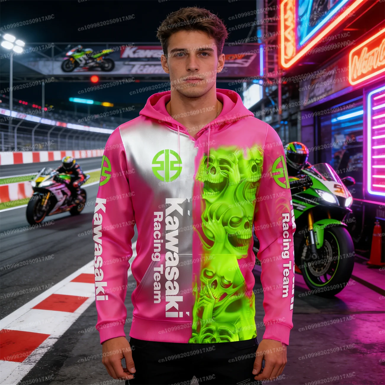 

（Kawasaki ）Men Sports Hoodie Y2k Sweatshirt Kawasaki Racing Suit Street Women Hoodie Motorcycle Jersey Children Hoodie Jackets