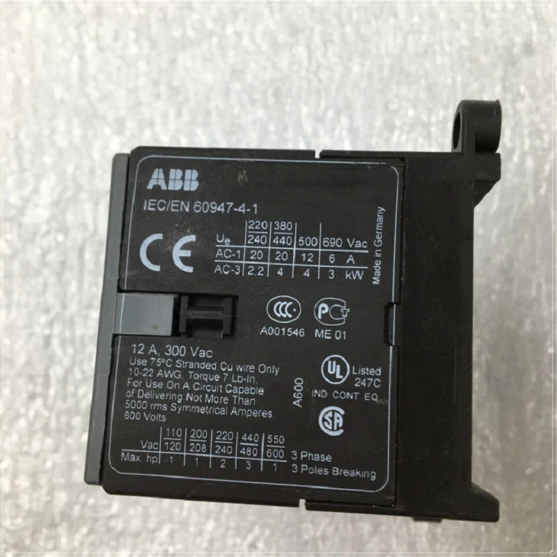 ABB B6 3-pole mini contactors AC operated   B6-30-10   B6-30-01