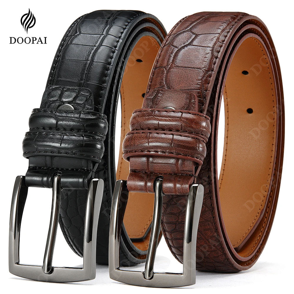 Men's PU Leather Alloy Pin Square Buckle Belt Business Leisure Belt Casual Vintage Jean Gifts Belt for Women LONG Large Size 150