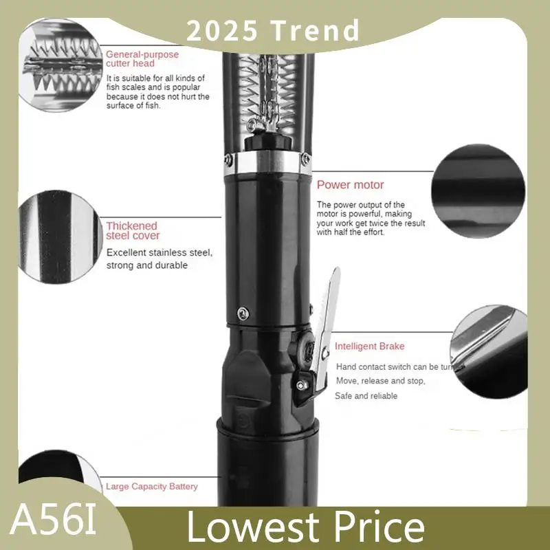 

ABDD Electric Fish Scale Remover, Cordless Fish Scale Scraper Cleaner, Waterproof Portable Fish Scaler Tool