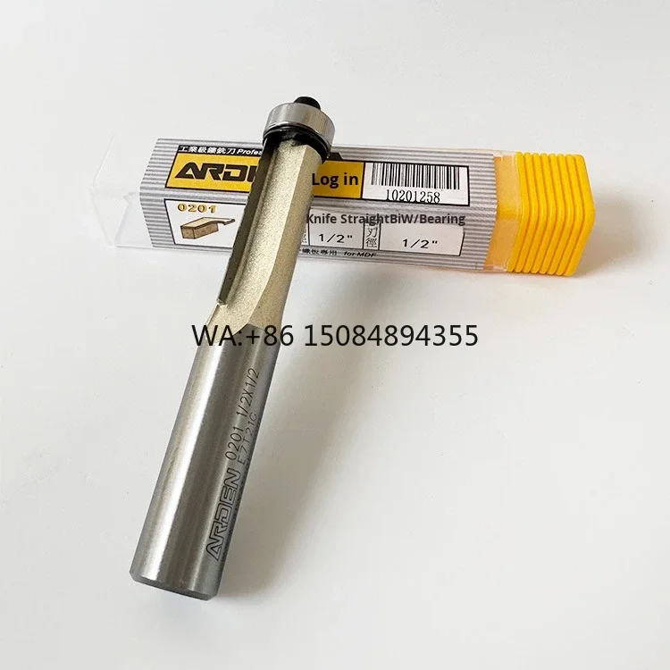 Cuchilla de recorte Arden para máquinas de carpintería con vástago de 1/2 y 1/4 pulgada, con rodamiento para máquina, fabricada en China, 3 meses de garantía