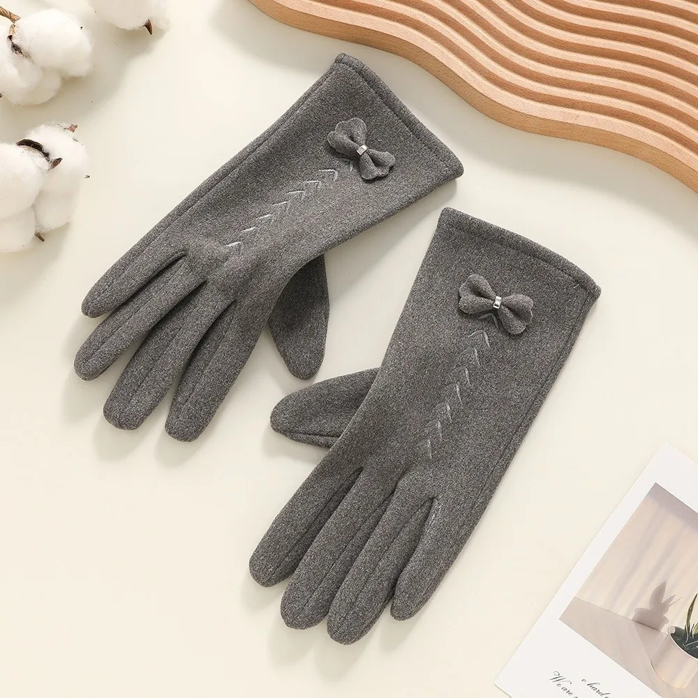 Neue Plüsch-Winterhandschuhe, berührbarer Bildschirm, Vollfinger-Touchscreen-Handschuhe, winddicht, kältebeständig, Fahrhandschuhe für Damen