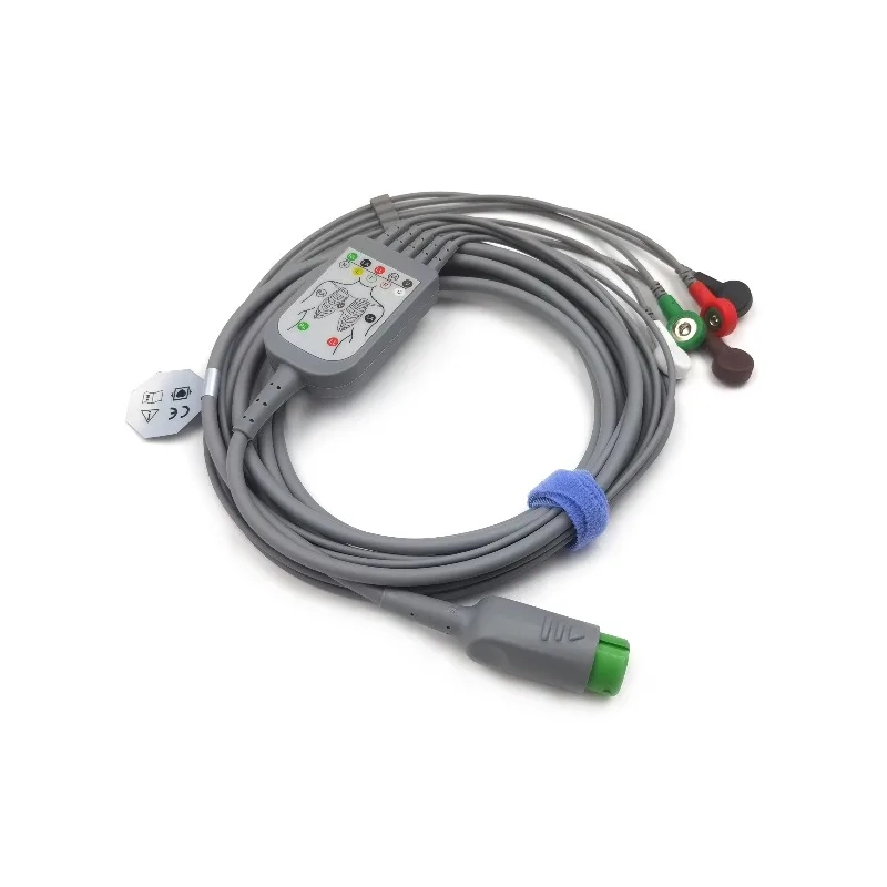 

12-Pin ECG lead buckle five-wire 3.4 meters disinfection ozone