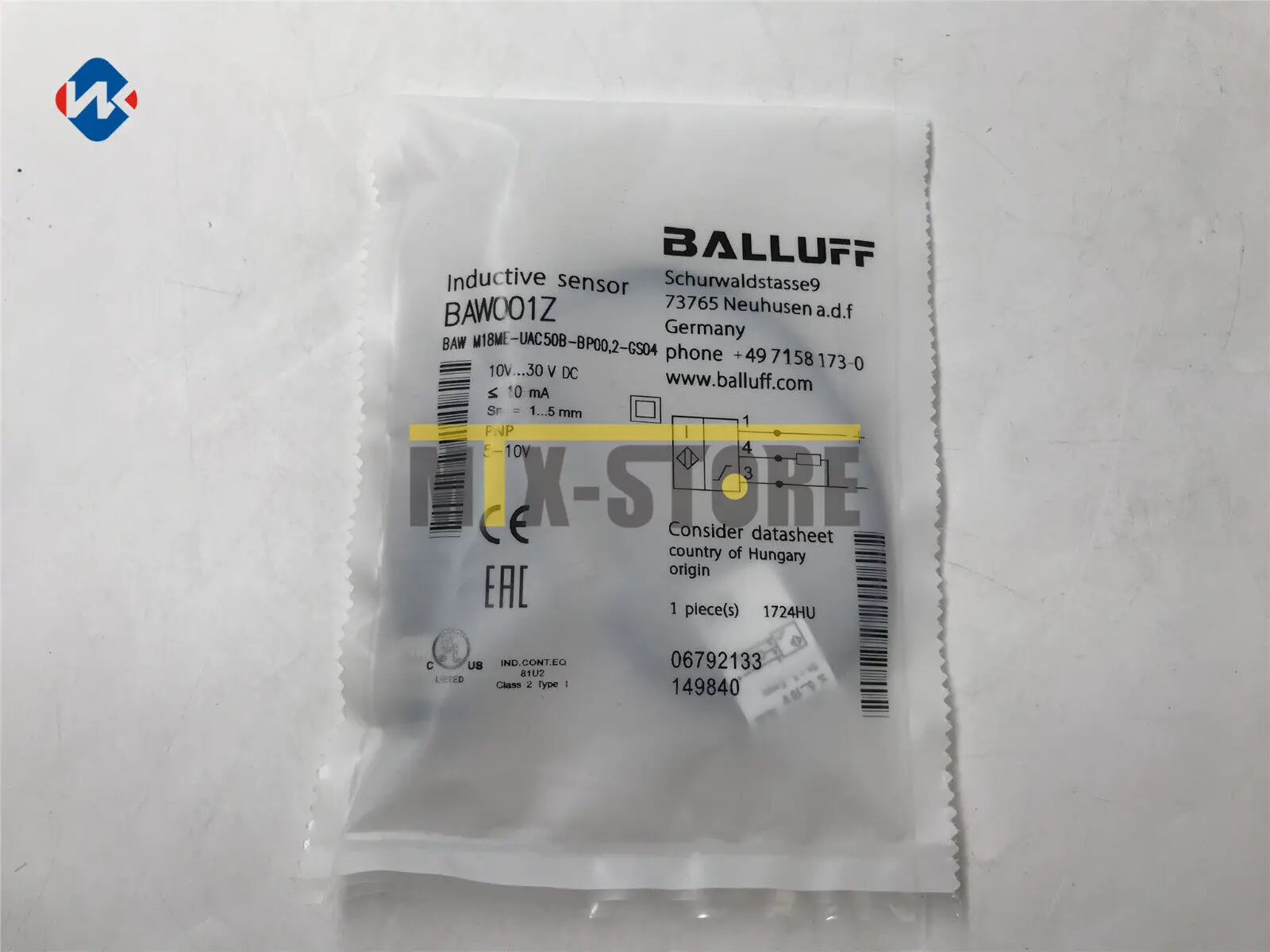 

1PCS NEW Balluff BAW M18ME-UAC50B-BP00,2-GS04 Proximity switch