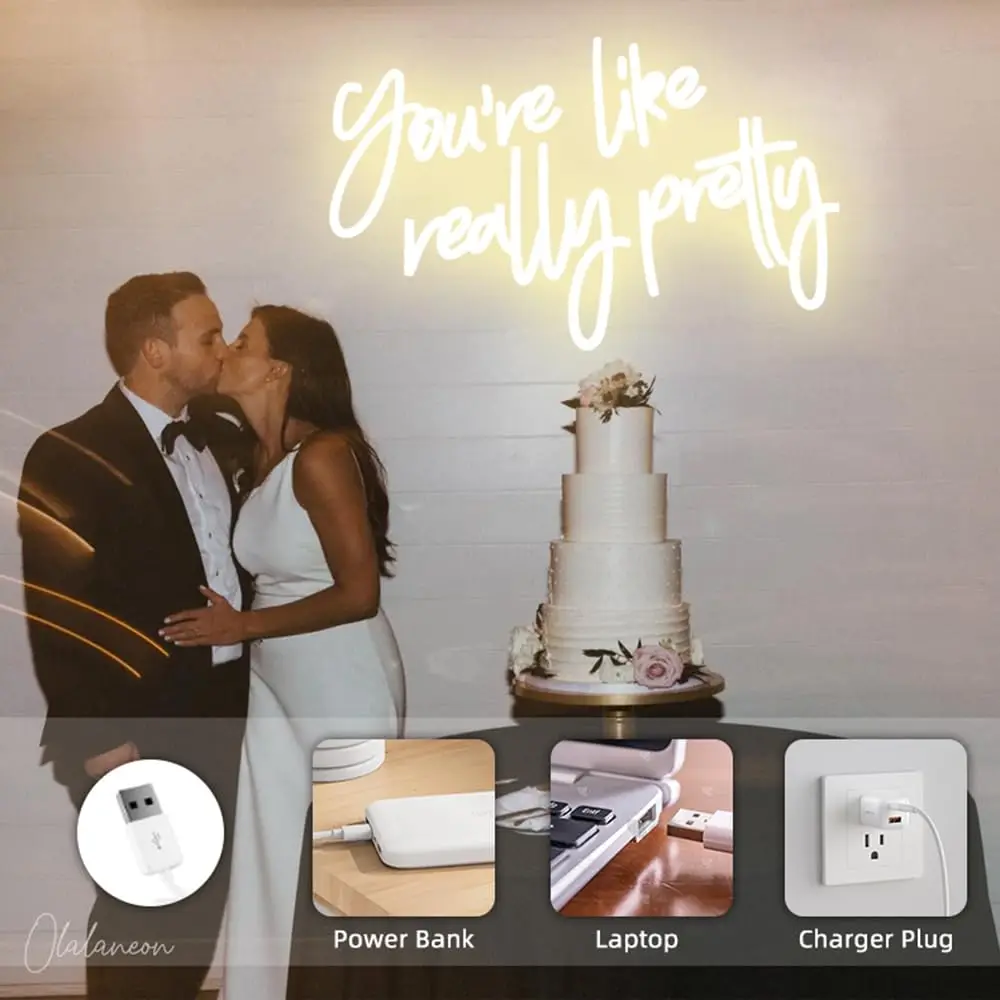 Personalized Neon Sign Custom LED Neon Sign Wedding Anniversary Gift Bar Cafe Wall Art Background Decoration Custom Name Neon