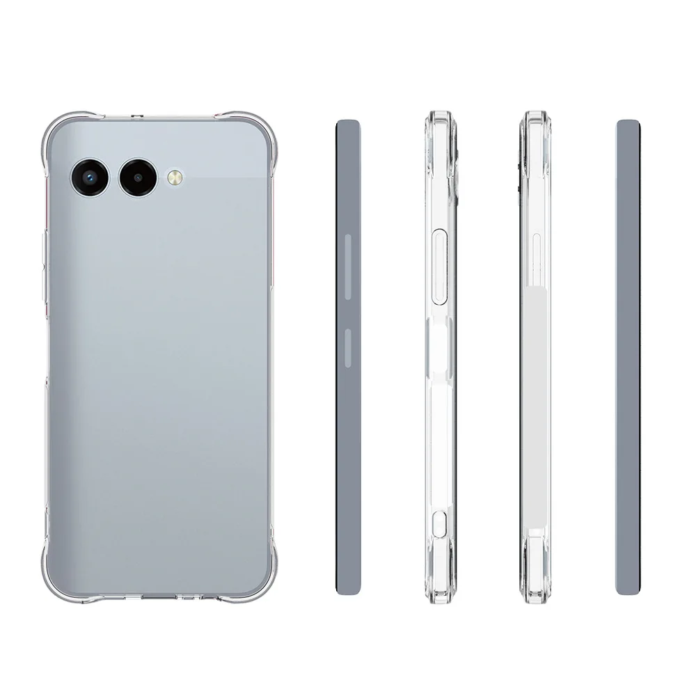 ل T-Mobile REVVL 8 5G 2025 وسادة هوائية وسادة هوائية واضحة سيليكون بولي TPU لينة الغطاء الخلفي جراب هاتف ل T-Mobile Revvl 8 Revvl8