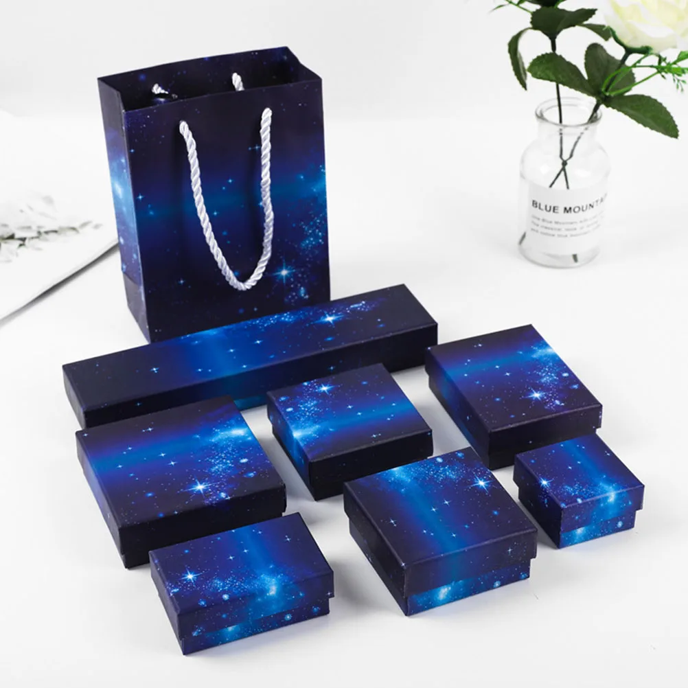 6 個のジュエリーギフトボックスセットミニ小さな包装ボックスイヤリングリングネックレスブレスレットジュエリープレゼンテーションケースバルクギフト