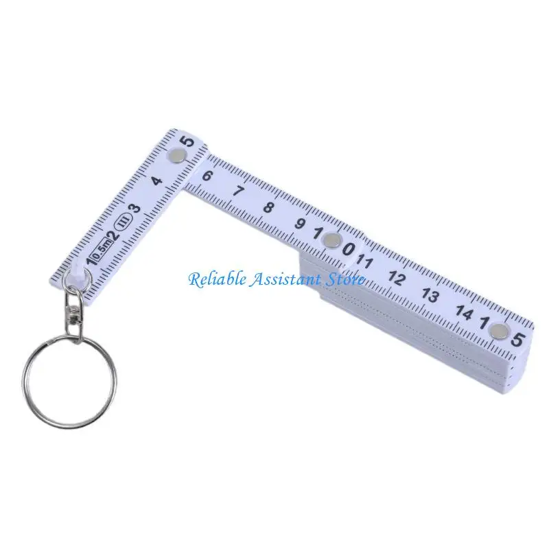 N58C MINI FOLDING REBOITHAIN 50 ซม. 10 พับพลาสติกไม้บรรทัดเข่าการอัพเกรดไม้บรรทัดสำหรับการวัดที่ใช้งานอยู่