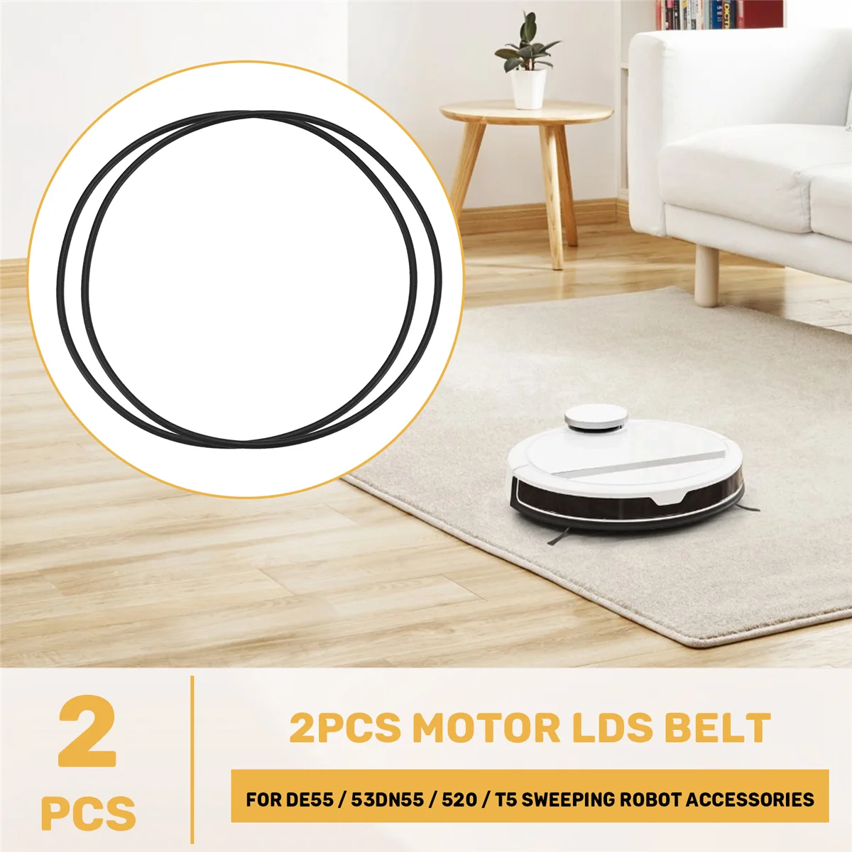 Neue heiße 2Pcs Geeignet für Ecovacs Deebot De55 / 53Dn55 / 520 / T5 Kehren Roboter Zubehör Motor LDS Gürtel