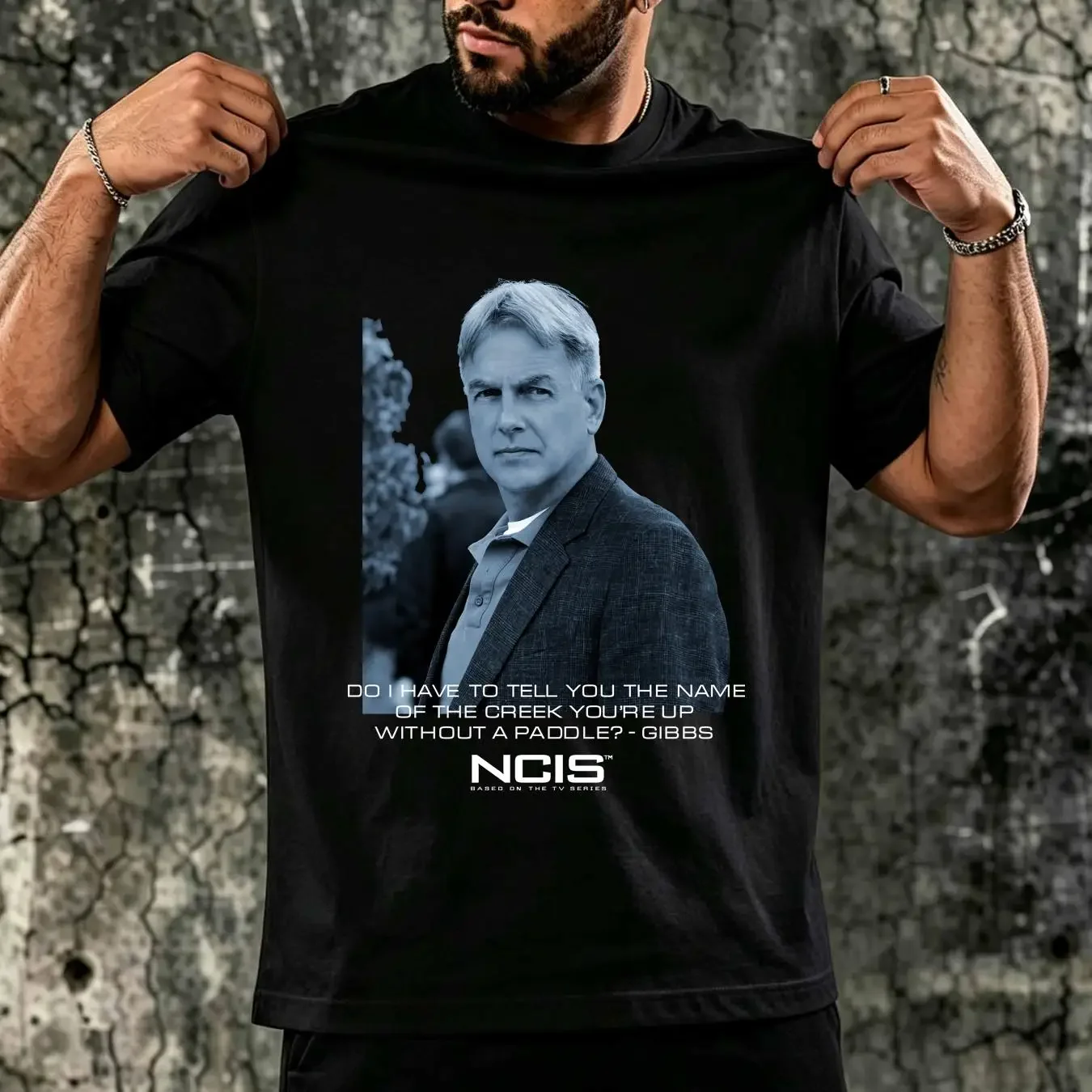 washed T Shirt NCIS Gibbs Name Of The Creek Licensed Adult vintage Washed homme streetwear Stylish Unisex Comfortable