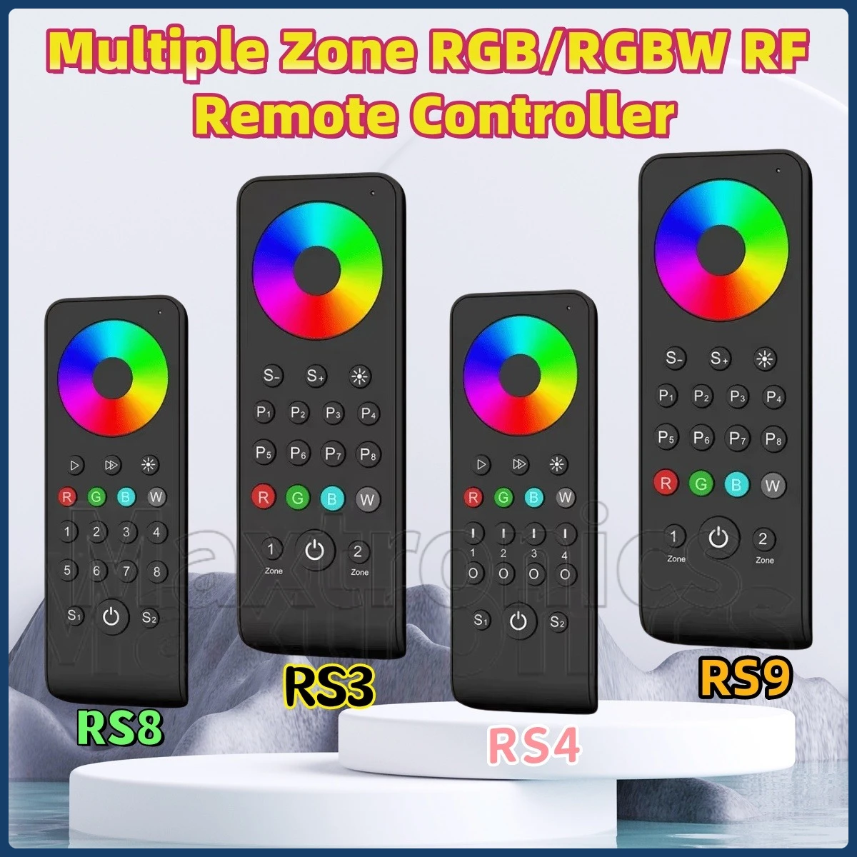 Skydance 1/2/4/8Zone 2.4G RF RGB/RGBW Remote Controller Switch Adjustment Touch Color Wheel Remote Dimmer For LED Strip Lights