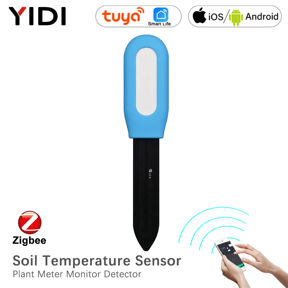 Tuya ZigBee Wireless Soil Moisture Meter Temperature Humidity Tester & Wireless Gateway Smart App Monitor Detector for Garden