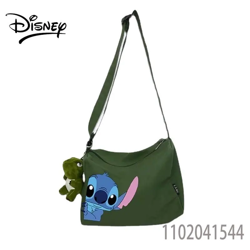 Disney borsa a tracolla in tela resistente con motivo a cartoni animati a punto croce da viaggio di grande capacità per studenti donne ragazze