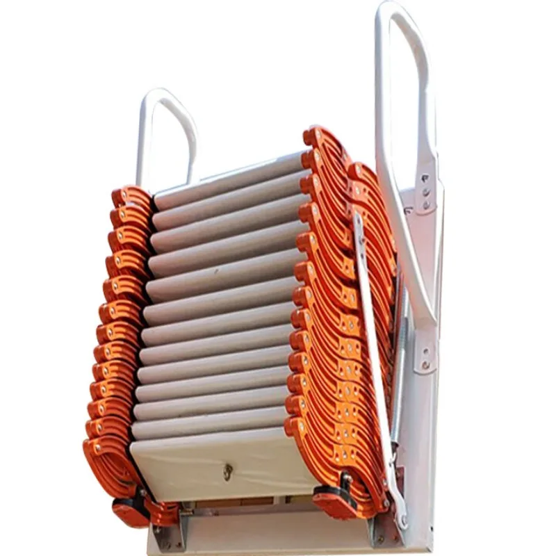 2025 سلم تلسكوبي العلية الجديد منصة منزلية خارجية مقصورة مزدوجة سميكة معلقة على الحائط قابلة للطي رفع منزل صغير #3