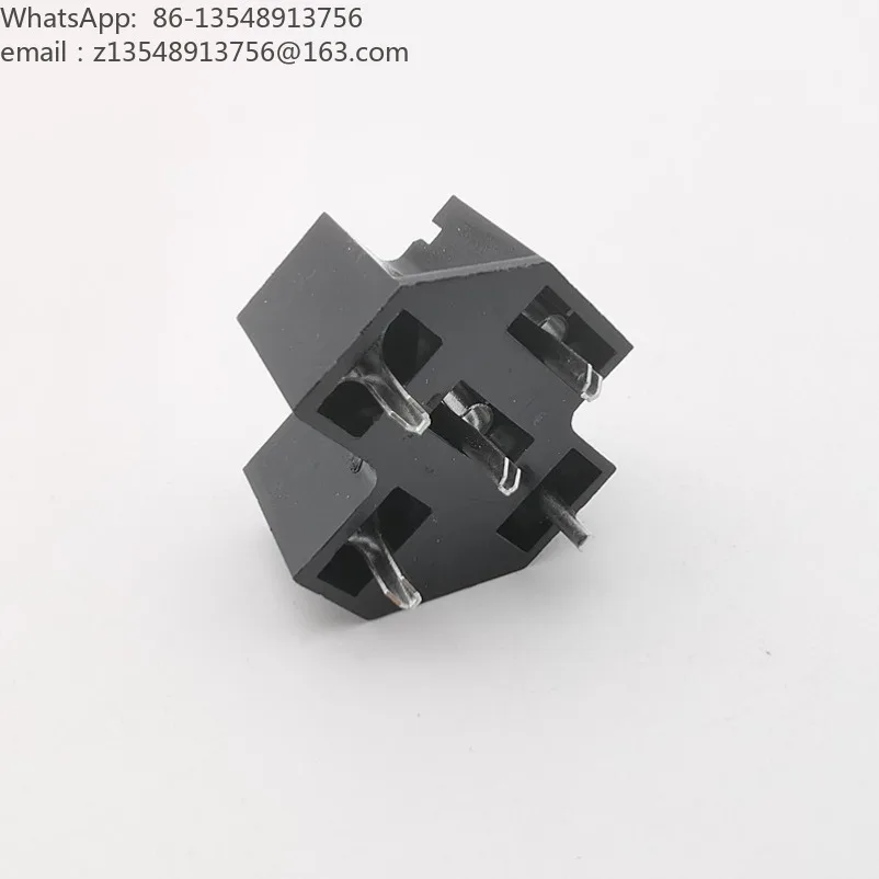 40A Pure Copper Relay Socket 4Pin 5Pin PCB Soldering Terminal Connector for Automobile Power 10 Price