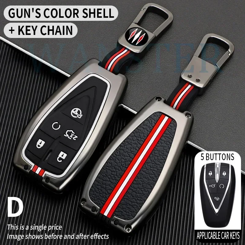 Metal Car Key Cover Fob Case Shell for Changan CS35 CS55 CS75 PLUS CS75plus CS35PLUS CS55PLUS Univ Unit X5 X7 Unik Oshan 2024