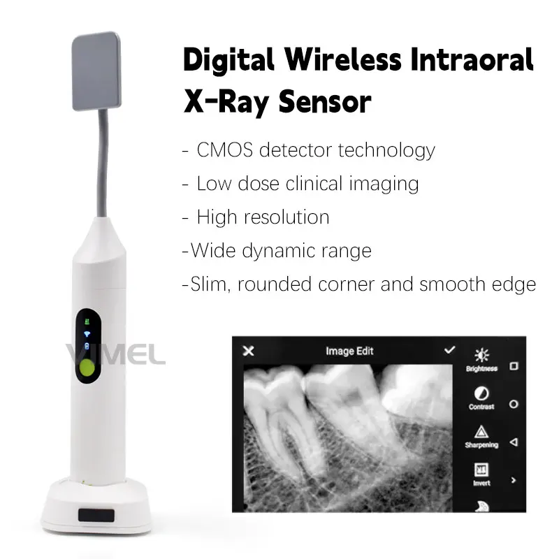 IRAY Wireless Wireless Digital Intraoral Sensor Wifi Dental Sensor Pluto 0002X Size Fit for Adult RVG Sensor Imaging System