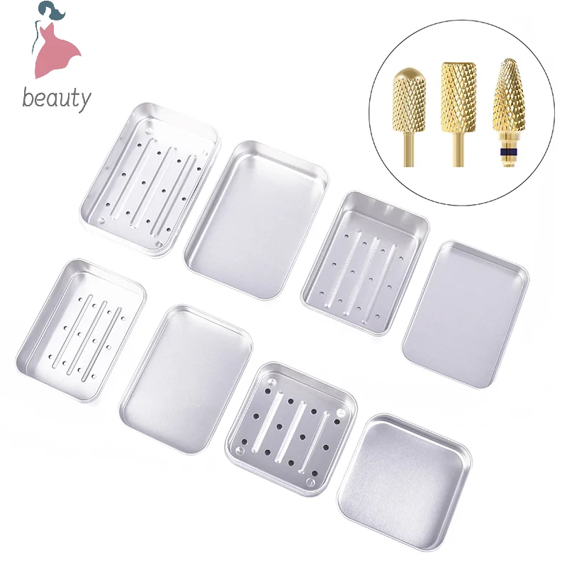 Filterable Nail Art Tools Sterilizer Tray Nail Tool Storage Container Manicure Equipment Cleaner Disinfection Aluminum Box