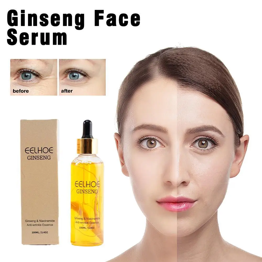 Ginseng Essence emas polipeptida dalam menutrisi kerutan Perawatan Pelembab Wajah Anti Hyaluronic menenangkan Acid 100ml M4A9