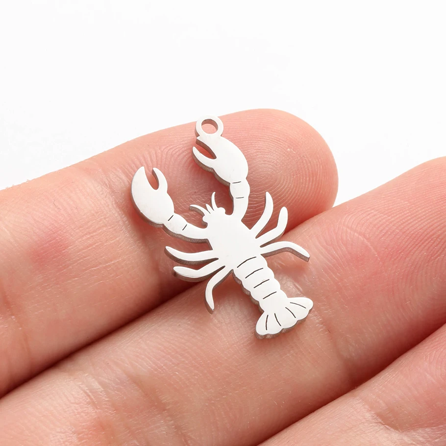 Verschiedene Tieranhänger aus Edelstahl (Gecko, Schmetterling, Pferd) für die Schmuckherstellung, Halsketten, Armbänder, DIY-Zubehör. – Detail 22