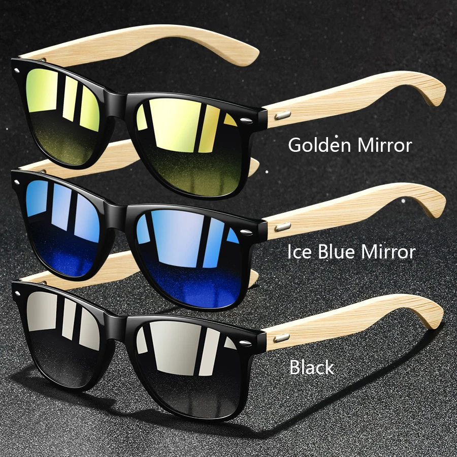 3er-Set Modische Vintage-Sonnenbrillen aus Bambusholz, Quadratisch, für Damen und Herren, Luxus-Designer-Sonnenbrillen zum Fahren und Angeln – Detail 13