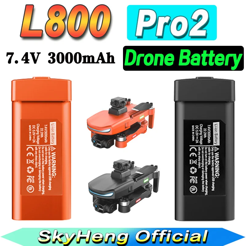 

Original LYZRC L800 Pro2 Drone Battery 7.4V 3000mAh For L800 Pro2 4K Professional Camera Battery L800 Drone Accessories Parts