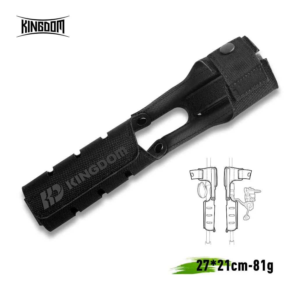 

Портативный держатель для удочки Kingdom, нейлоновый дизайн на липучке, легкий держатель для удочки, аксессуары для рыболовных снастей