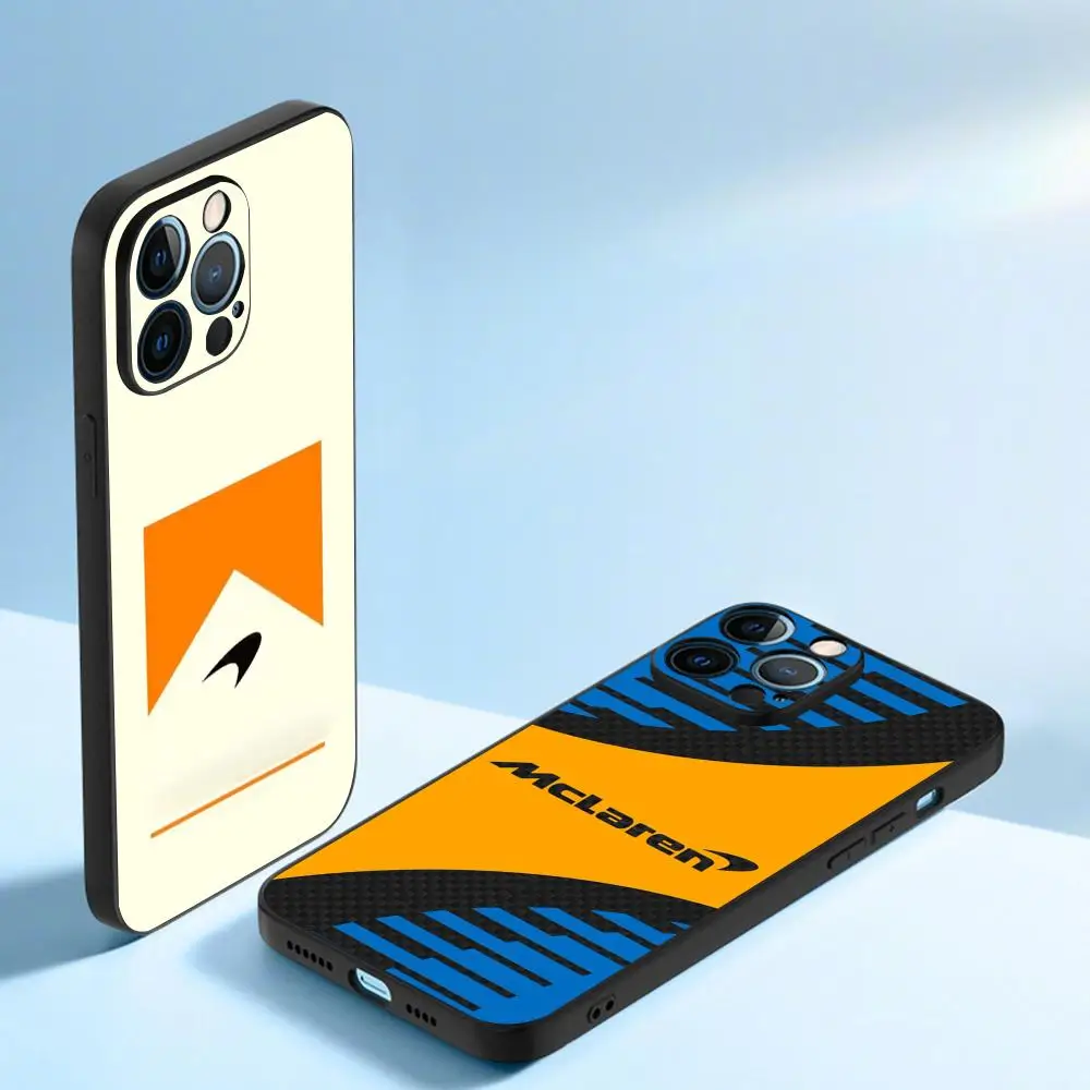 Super car Fashion M-mcl-areneS pattern Phone Case For iPhone 17 16 16e 15 14 13 12 Plus Mini Pro Max Soft black Shockproof Cover view 2