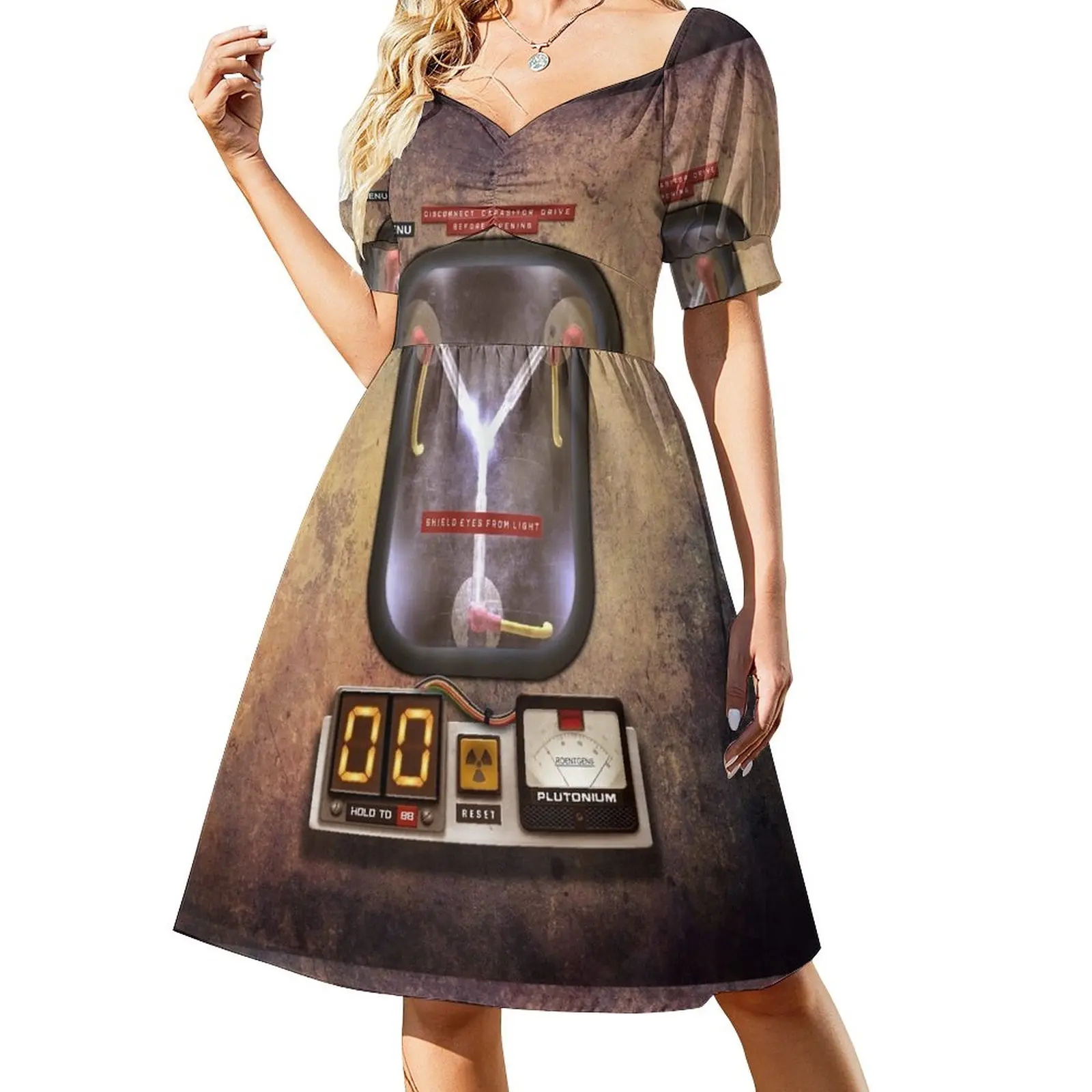 

Steampunk rustic Flux capacitor Sleeveless Dress prom clothes women clothes long dress women