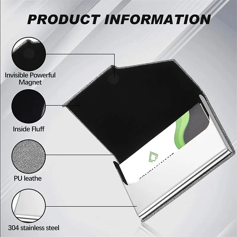 1pc Card Holder Men RFID Blocking Aluminum Metal Slim Wallet Money Bag Anti-scan Credit Card Holder Thin Case Small Male Wallet