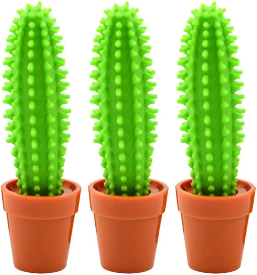 

4 Pcs Wholesale Cactus Blue Ink Ballpoint Pen with Stand,Creative Writing Supplies