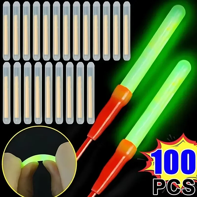 2.2-4.5mm Fishing Float Light Stick Fireflies Fluorescent Lightstick Night Float Rod Light Stick Fishing Accessories 50/100pcs