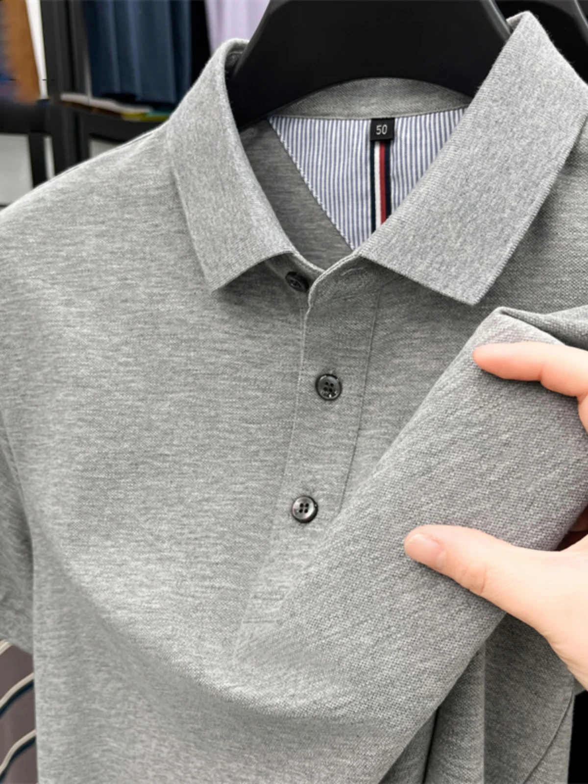 

00% Cotton ort Sve irt Men's Casual Flip Collar Summer T-irt Loose Fit Breathable Comfortable Modern Sle