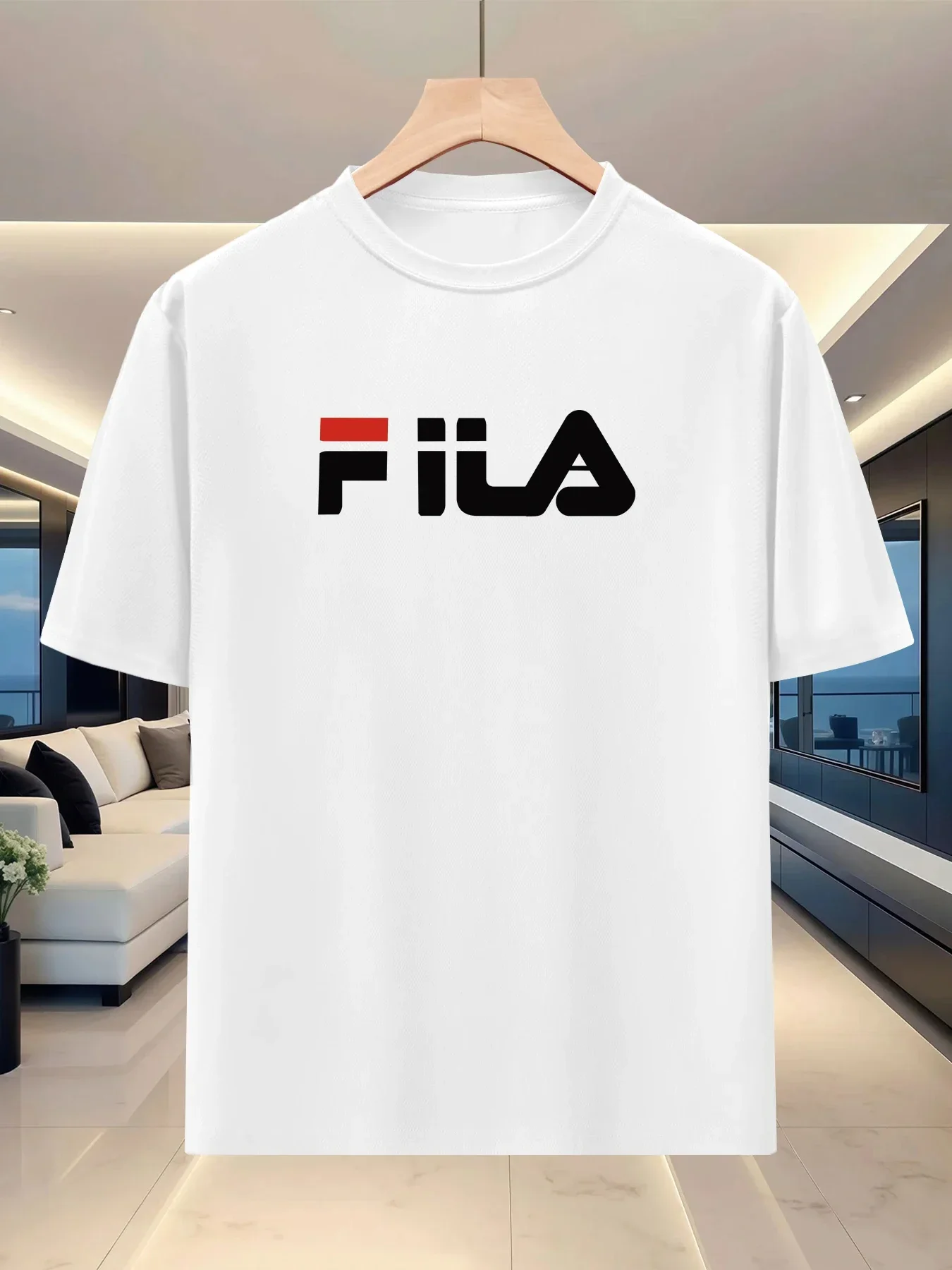 

2026 new men's basic casual short sleeved T-shirt, quick drying fabric, suitable for sports and fitness, comfortable and loose,
