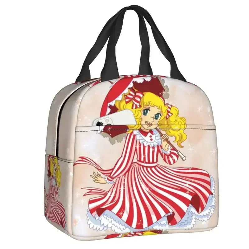 Happy Candy Candy Thermal Insulated Lunch Bags Women Japan Anime Lunch Container for Kids School Children Food Bento Box