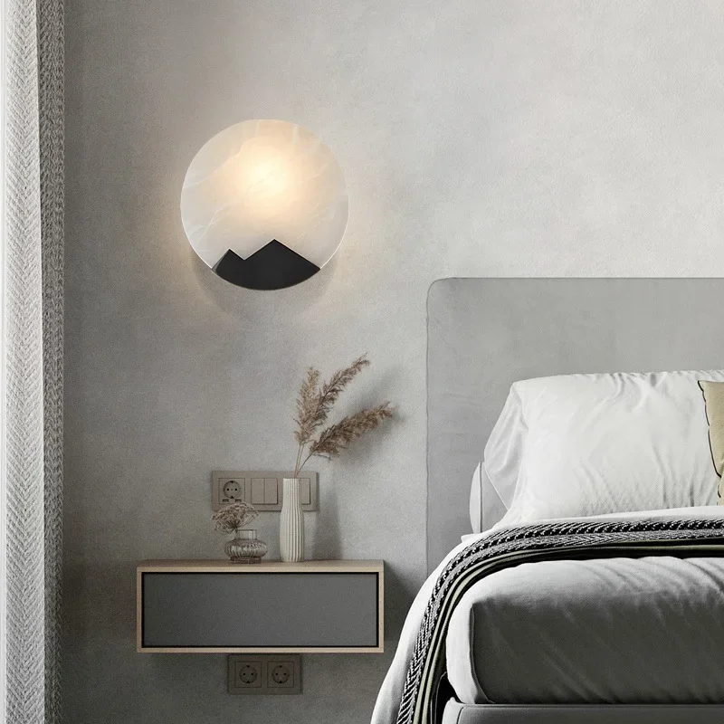 Industrial Vintage Copper Dinosaur Egg Button LED Wall Lamps Art Creative Lustre Lights for Bedroom Home Decoration Chandeliers