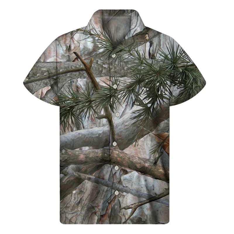 Mens Designer Clothes Hunting Camouflage 3D Print Shirt Oversized Summer 2024 Travel Outdoor Casual Forest Camisa Masculino 4XL